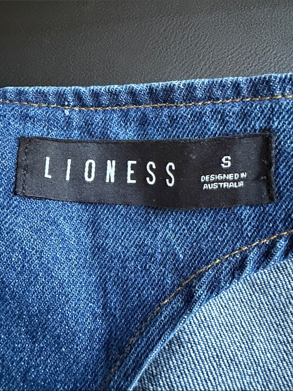 Lioness Denim Halter Open Back Tie Vest Top Size Small - Picture 4 of 10